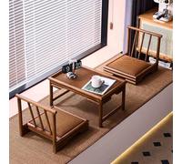 Set di sedie da pavimento e tavolo da tè in bambù, design senza gambe in stile giapponese, per soggiorno, finestra a golfo, balcone, comfort