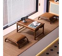 Set di sedie da pavimento e tavolo da tè in bambù, design senza gambe in stile giapponese, per soggiorno, finestra a golfo, balcone, comfort