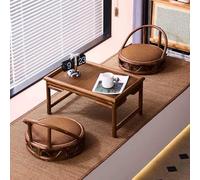 Set di sedie da pavimento e tavolo da tè in bambù, design senza gambe in stile giapponese, per soggiorno, finestra a golfo, balcone, comfort