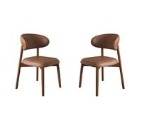 Set di sedie da pranzo moderne imbottite, 1/2/4/6, comode sedie da cucina e sala da pranzo con seduta imbottita, design elegante in noce e marrone, per soggiorno, camera da letto, ufficio.