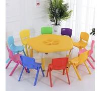Set di sedie da tavolo for bambini, mattoncini multiuso e scrivania da gioco con attività spaziali sulla sabbia for la scuola materna(F)