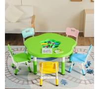Set di sedie da tavolo for bambini, mattoncini multiuso e scrivania da gioco con attività spaziali sulla sabbia for la scuola materna(C)