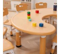 Set di sedie da tavolo for bambini Moon, colore log, regolabile in altezza, scrivania da studio multifunzionale for la prima educazione(B)