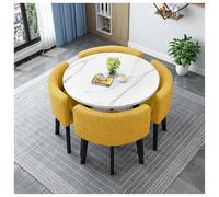 Set di sedie e scrivania per reception minimalista, eleganti set di tavolini da caffè, tavoli da pranzo rotondi a 4 posti, adatti per uffici, case e appartamenti(#23,80cm/31.5in)