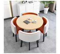 Set di sedie e scrivania per reception minimalista, eleganti set di tavolini da caffè, tavoli da pranzo rotondi a 4 posti, adatti per uffici, case e appartamenti(#1,70cm/27.5in)