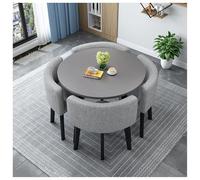 Set di sedie e scrivania per reception minimalista, eleganti set di tavolini da caffè, tavoli da pranzo rotondi a 4 posti, adatti per uffici, case e appartamenti(#7,80cm/31.5in)
