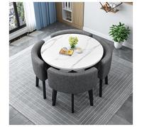 Set di sedie e scrivania per reception minimalista, eleganti set di tavolini da caffè, tavoli da pranzo rotondi a 4 posti, adatti per uffici, case e appartamenti(#21,70cm/27.5in)