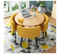 Set di sedie e scrivania per reception minimalista, eleganti set di tavolini da caffè, tavoli da pranzo rotondi a 4 posti, adatti per uffici, case e appartamenti(#10,70cm/27.5in)