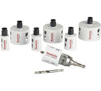 MAKITA BiM Ezychange set di 2 fori in valigetta di alluminio: 25, 32, 40, 51, 65, 68, 76 + punta da trapano HSS-G E-12295