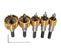 Set Di Seghe A Per Taglio Metalli - Tagliente di Precisione Liscio con di Blocco 5 Pezzi | Set Fresatubi,Per Installazione Serrature Porte Famiglia Lavorazione Lastre Metalliche Interno ed