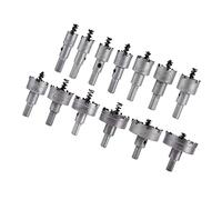 Set di Seghe a Tazza con Punta in Carburo TCT 13 Pezzi per Foratura di Piastre Metalliche, Eccellente Rimozione dei Trucioli, Perfetta per Trapano Banco 16 18 20 22 Mm