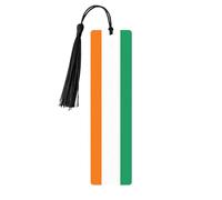 Set di segnalibri in legno con bandiera della Costa d'Avorio con nappe, 5 pezzi, regalo unico per lettori