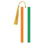 Set di segnalibri in legno con bandiera della Costa d'Avorio con nappe, 5 pezzi, regalo unico per lettori