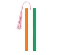 Set di segnalibri in legno con bandiera della Costa d'Avorio con nappe, 5 pezzi, regalo unico per lettori