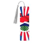 Set di segnalibri in legno con bandiera della Costa Rica con nappe, 5 pezzi unici forniture di studio regali per lettori