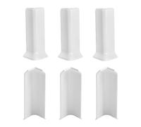 Set di sei blocchi angolari autoadesivi per installazione bordo battiscopa