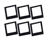 Set di sei cornici magnetiche per foto Instax Square Film e fototessere, design acrilico per una facile sostituzione delle foto e visualizzazione sicura su superfici metalliche, set di sei (nero)