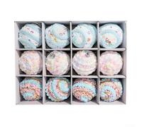 Set di sei decorazioni color pastello su schiuma, dimensioni per piccoli alberi di Natale e aree decorative compatte per le vacanze, tra cui espositori da tavolo