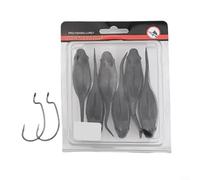 Set di sei esche morbide per pesca a coda lunga, esche galleggianti e affondanti, adatte per varie specie di pesci e condizioni di acqua (nero)