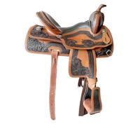 Set di sella per cavalli da corsa e trail riding, in pelle di alta qualità