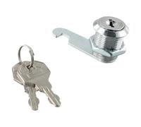 Set di serrature a camma con 2 chiavi, serratura per armadietti, mobili, cilindro in metallo, sistema di sicurezza per armadietti, cassetti, armadietti (20 mm)