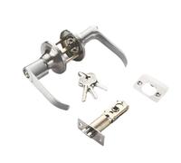 Set di serrature a leva per maniglia della porta con 3 chiavi, set di serrature a tre barre con corpo in lega di alluminio e nucleo in rame, per porte da camera da letto e bagno, per porte spesse 25