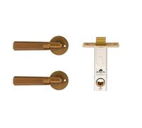 Set di serrature for porte in ottone in stile retrò e semplice, accessori interni for camera da letto e bagno, serrature for la privacy con passaggio fittizio(Privacy lock)