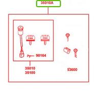 SET DI SERRATURE KYMCO MXU 300/500, MAXXER 300 35010-LCA5-EV0 OEM