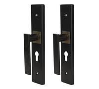 Set di serrature per camera da letto in lega di alluminio nero e oro, 6,3x12,6 cm, silenzioso