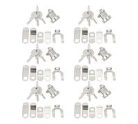 Set di serrature per cassette postali con tre chiavi uguali e cilindro di serratura, perfetto per proteggere le aree della posta e dell'armadio (set da 6)