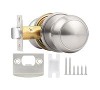 Set di serrature per porte esterne, manici di porte Sostituzione per manopola senza chiave, assemblaggio di serratura con piastra a vite a vite design antifurto, protezione hardware per la scuola mate