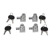 Set di serrature per porte scorrevoli in vetro per vetrine, caratteristiche costruzione in lega di zinco, include 2 o 4 chiavi, compatibilità 5 8 mm (4 pezzi)