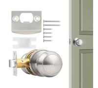 Set di serrature porta anteriore | Manico della porta d'ingresso silenziosa | Sostituzione della manopola senza chiave per camera da letto abitare casa appartamento scuola materna sicurezza domestica