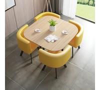 Set Di Set Di Uffici Quadrati E Set Di Sedie, Tavolo Da Reception Per Uffici Per 4 Persone, Set Di Sedie, Combinazione Versatile Per La Ricezione E Sedia, Scrivania Della Conferenza Degli Uffici O