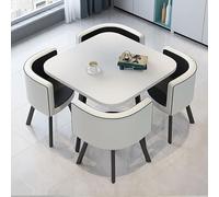 Set Di Set Di Uffici Quadrati E Set Di Sedie, Tavolo Da Reception Per Uffici Per 4 Persone, Set Di Sedie, Combinazione Versatile Per La Ricezione E Sedia, Scrivania Della Conferenza Degli Uffici B