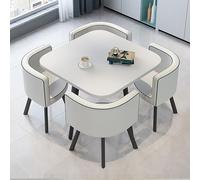 Set Di Set Di Uffici Quadrati E Set Di Sedie, Tavolo Da Reception Per Uffici Per 4 Persone, Set Di Sedie, Combinazione Versatile Per La Ricezione E Sedia, Scrivania Della Conferenza Degli Uffici R