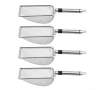 Set di setacci da giardinaggio a quattro maglie in acciaio inox progettato per l'aerazione del suolo e per attività di classificazione dei materiali granulari fini (argento)