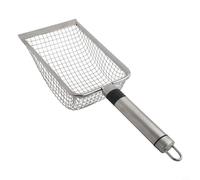 Set di setacci da giardino in acciaio inossidabile con 4 maglie di dimensioni per mirati per la preparazione del suolo, setacciatura e classificazione della sabbia in progetti paesaggistici (5,0 mm)