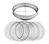 Set di setacci da giardino in acciaio inossidabile da 5 pezzi con rete da 3 mm 5 mm 8 mm 10 mm 12 mm for setacciare il compost del terreno