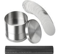 Set di setacci di precisione for la classificazione dei diamanti, setacci for la selezione dei diamanti, setaccio for gioielli in acciaio inossidabile con telaio a piastra setacciata(65mm medium)