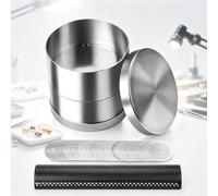 Set di setacci per classificazione del diamante, setaccio in acciaio inossidabile con cornice, doppio strato da 48 mm, resistenti all'usura, segni trasparenti per perline hobby