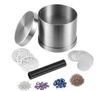 Set di setacci per la valutazione dei Diamanti, setacci per la Selezione | Struttura a doppio strato con telaio in lamiera, rete di precisione, per la creazione di gioielli(48mm)