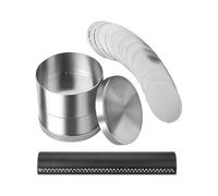 Set di setacci per pietre preziose, professionale, in acciaio inox, per gioiellerie, 45/65/80 mm, strumento essenziale per la valutazione delle pietre e l'ispezione di qualità