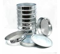 Set di setacci per terreno standard da laboratorio, setaccio per campioni a foro rotondo con coperchio e fondo, apparecchiatura di collaudo per orticoltura per analisi accurata delle dimensioni delle