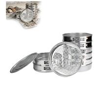 Set di setacci per test di laboratorio con coperchio e base per analisi del suolo e del compost