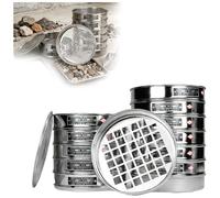 Set di setacci per test di laboratorio con coperchio e base per analisi del suolo e del compost