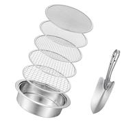 Set di setacci professionali per compostaggio in acciaio inossidabile antiruggine da giardino, adatto per giardinieri e agricoltori, setaccio portatile professionale Sievempost agricolo