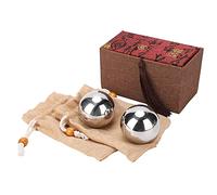 Set di Sfere in Acciaio per Mani 2 Pezzi in Acciaio Inossidabile 304 Solido per Allenamento della e Riabilitazione Esercizi per le Mani, Strumento per Massaggio Fitness,