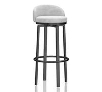 Set di sgabelli da bar girevoli, sgabelli da bar moderni alti, sgabelli da bancone in velluto, sedie a isola con base nera/schienale basso, sedie da bar imbottite for cucina/bar di casa/pub, altezza s