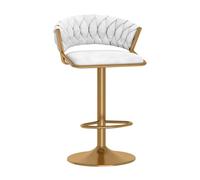 Set di Sgabello da Bar in Velluto con Schiena e poggiapiedi, sgabelli per l'isola della Cucina, Altezza Regolabile cm, Nero (1 Pezzi)